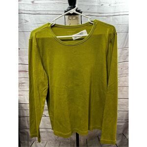 Preswick & Moore large olive green long sleeve shirt - 2141